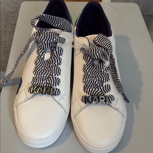 Karl Lagerfeld White and Black Sneakers